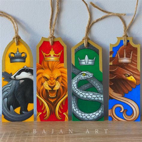 harry potter hogwarts house metal bookmarks|harry potter book markers.